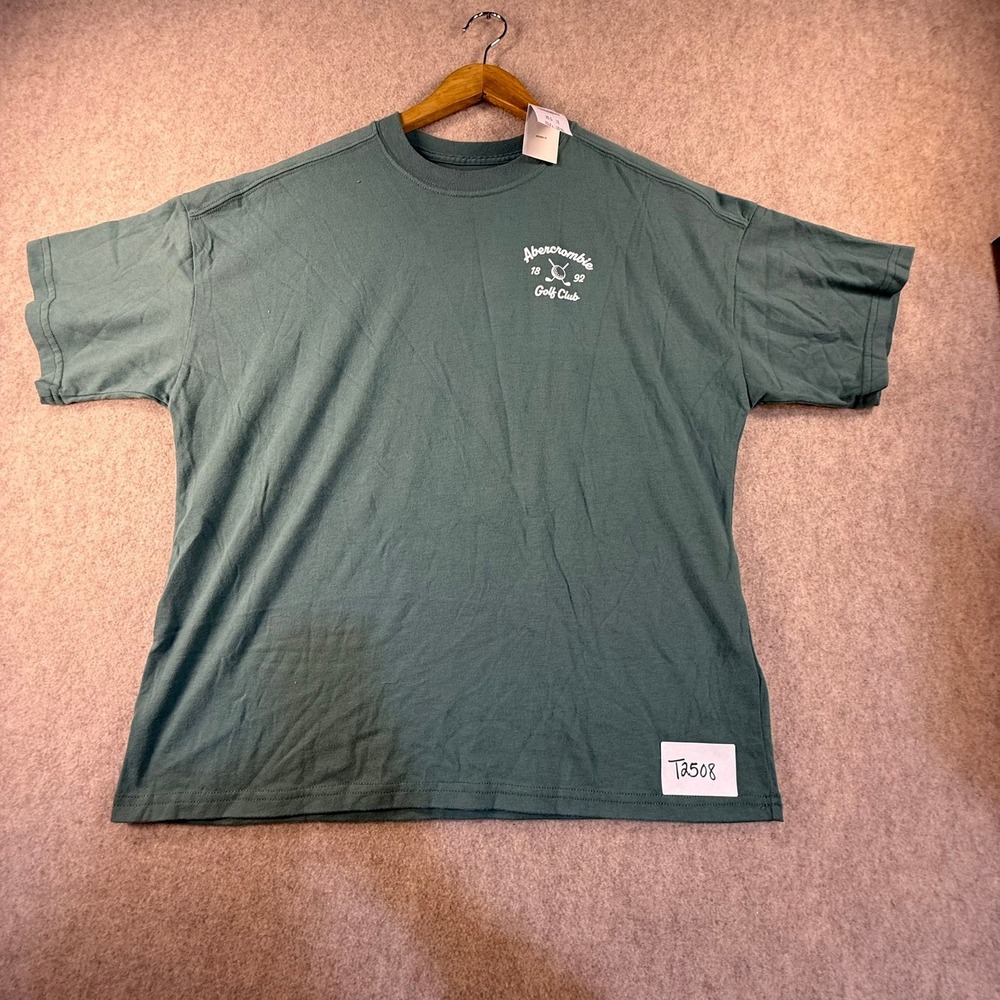 NWT Abercrombie Kids Relaxed Fit Golf Graphic T-Shirt Green 17/18